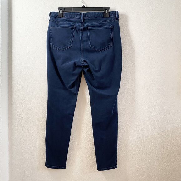 NYDJ Chicos Color Blue Denim Skinny Lick Tuck Jeans Stretch 10 - Picture 6 of 10